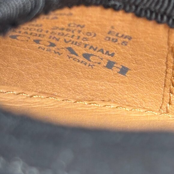 Coach NWOT Lara black patent leather ballet flats with bow - Picture 10 of 11